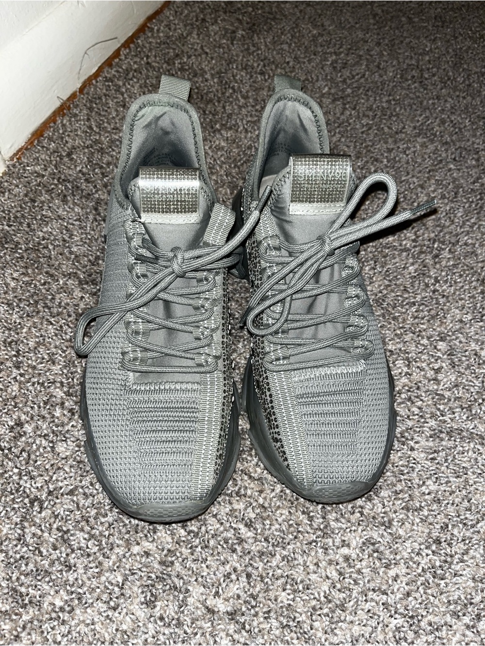 Women's Olive Green Rhinestone Athletic Sneakers